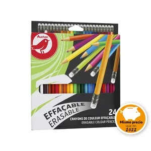 Lapices De Coloreses Borrables 24Uds. 18Cm ALCAMPO