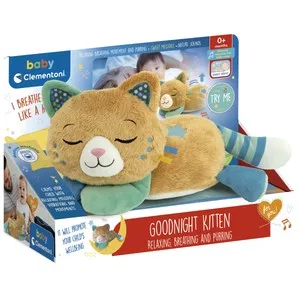 Peluche Gatito Ron Ron Buenas Noches con sonidos +0 Meses, Baby CLEMENTONI