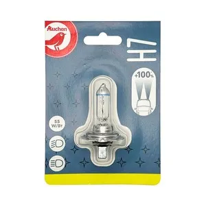 Lámpara frontal de auto H7, 12V, 55W+100% Light, PRODUCTO ALCAMPO.