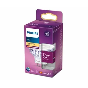 Bombilla Led GU5.3, 7W=50W, luz cálida 2700K, 621lm, PHILIPS.