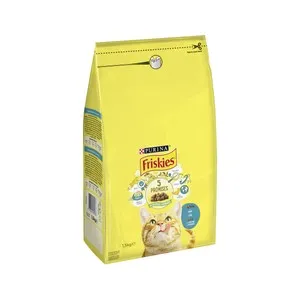 FRISKIES Pienso para gatos a base de atún y verduras añadidas bolsa 1,5 kg.