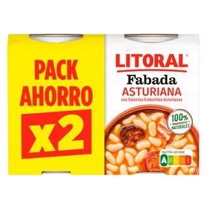 LITORAL Fabada asturiana pack de 2 uds. x 420 g.