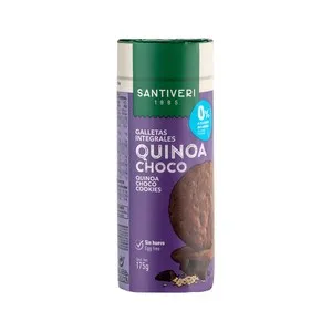 SANTIVERI Galletas Digestive sin azúcar añadido quinoa/choco 175 g.