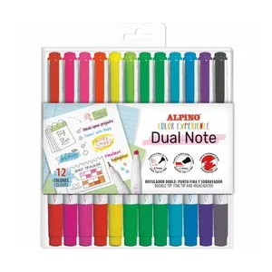 Estuche de 12 rotuladores dual note color experience ALPINO.