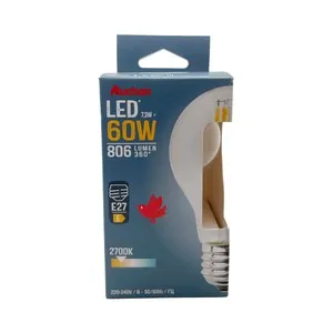Bombilla Led E27, 7,3W=60W, luz cálida, 806lm, ALCAMPO.