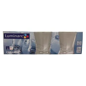 3 vasos de chupito o carajillo, con capacidad de 11 centilitros y fabricados en vidrio ARCOROC.