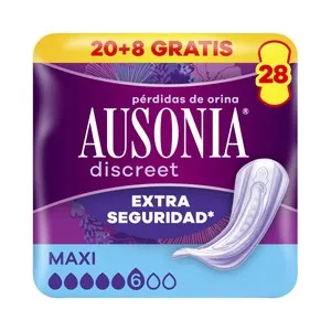 AUSONIA Discreet Compresas maxi para perdidas de orina 28 uds.