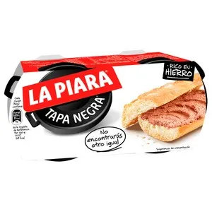LA PIARA Paté de hígado de cerdo LA PIARA Tapa Negra 2 ud x 115 g.
