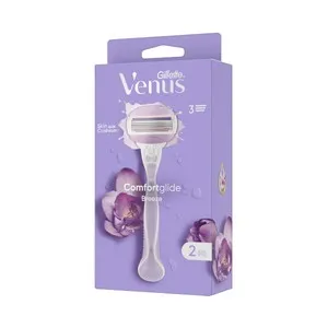 VENUS Maquina para depliación femenina con 2 cabezales de 3 hojas VENUS Comfort giide breeze de Gillette.