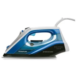 Plancha de vapor TAURUS Geyser Eco 2800, suela cerámica, potencia 2800W.