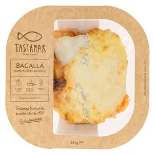 TASTAMAR Bacallà amb muselina d'all