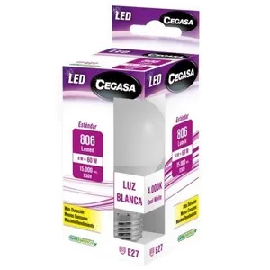 CEGASA Bombeta Led E27 llum blanca 8W-4000K
