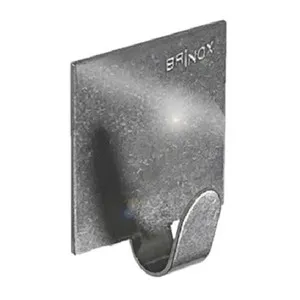 BRINOX Penjador mitjà adhesiu d'acer inoxidable