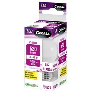 CEGASA Bombeta Led E27 llum blanca 5W-4000K