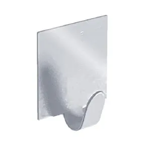 BRINOX Penjador mitjà adhesiu d'acer inoxidable lacat blanc