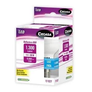 CEGASA Bombeta Led E27R80 llum freda 15W-6.500K