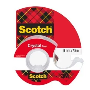 SCOTCH Cinta adhesiva amb porta-rotlles crystal