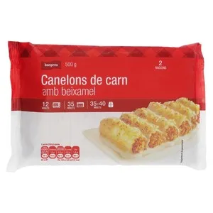BONPREU Canelons de carn amb beixamel 6 u.