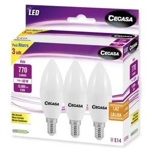 CEGASA Bombeta Led E27 llum càlida 7W-2700K