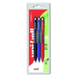 UNI-BALL LAKNOCK Bolígrafs colors blau, negre i vermell