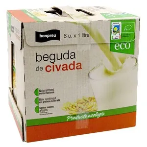 BONPREU Beguda de civada ecològica 6x1L en cartró