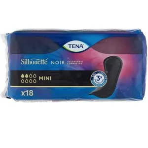 TENA SILHOUETTE Compresa mini negra per a incontinència
