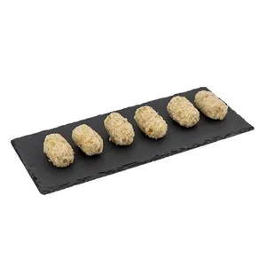 Croquetes de ceba caramel·litzada i formatge de cabra