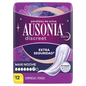 AUSONIA DISCREET Compresa de nit maxi per a incontinència