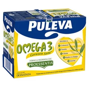 PULEVA OMEGA 3 Beguda làctia desnatada 6x1L en ampolla