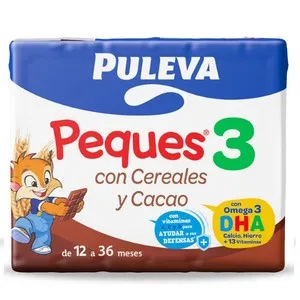 PEQUES 3 Llet infantil de cereals i cacau 3x200 ml en cartró