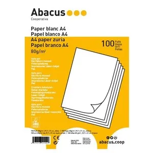 ABACUS Paper blanc A4 de 100 fulls