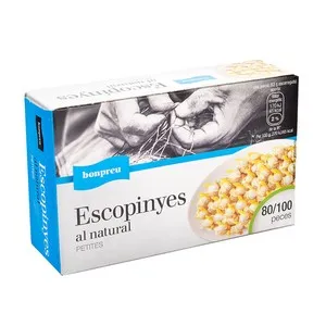 BONPREU Escopinyes al natural petites 80/100