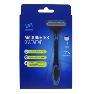 BONPREU Maquinetes basculants d'afaitar 3 fulles