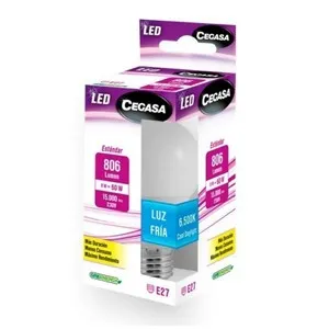 CEGASA Bombeta Led E27 llum freda 8W-6.500K