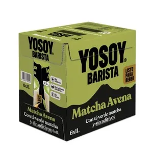 YOSOY Beguda de civada amb matxa 0% 6x1L en cartró