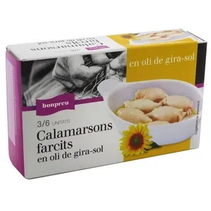BONPREU Calamarsons farcits en oli de gira-sol