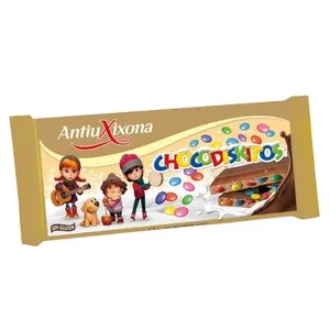 ANTIU XIXONA Torró de xocolata amb drageas Chocodiskitos