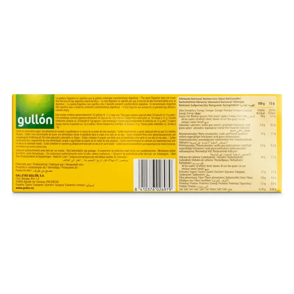Galletas digestive con muesli Gullón caja 365 g 3