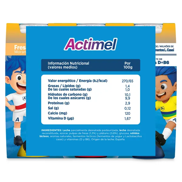 Actimel fresa y plátano 6 x 100 g 4