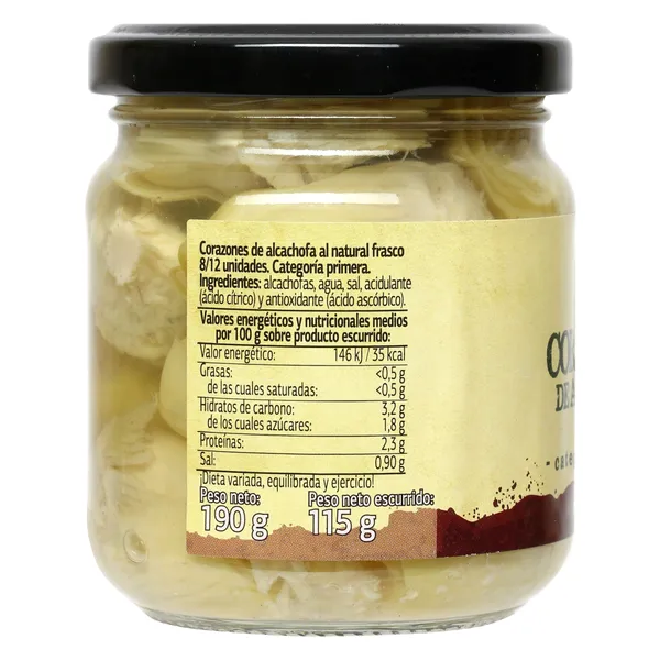 Corazones de alcachofas Dia Vegecampo 115 g 3