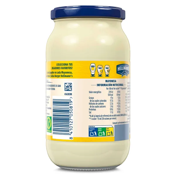 Gran mayonesa Hellmanns frasco 450 ml 2