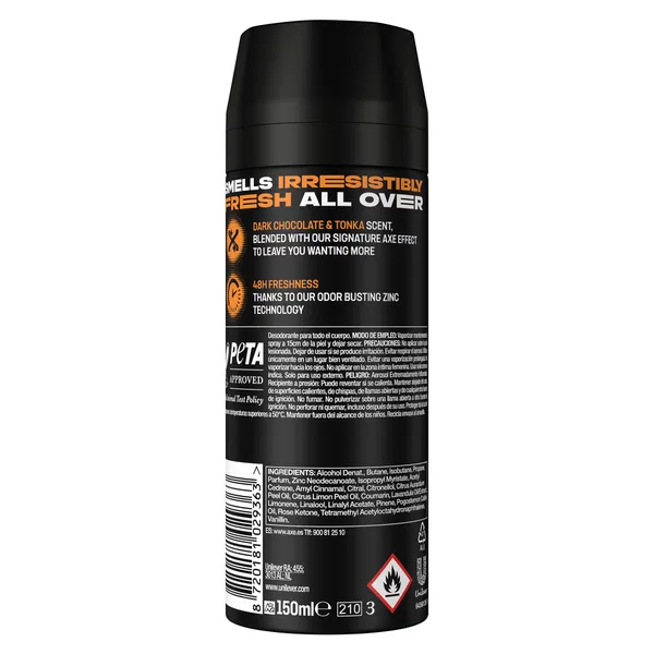 Desodorante dark temptation Axe spray 150 ml 2
