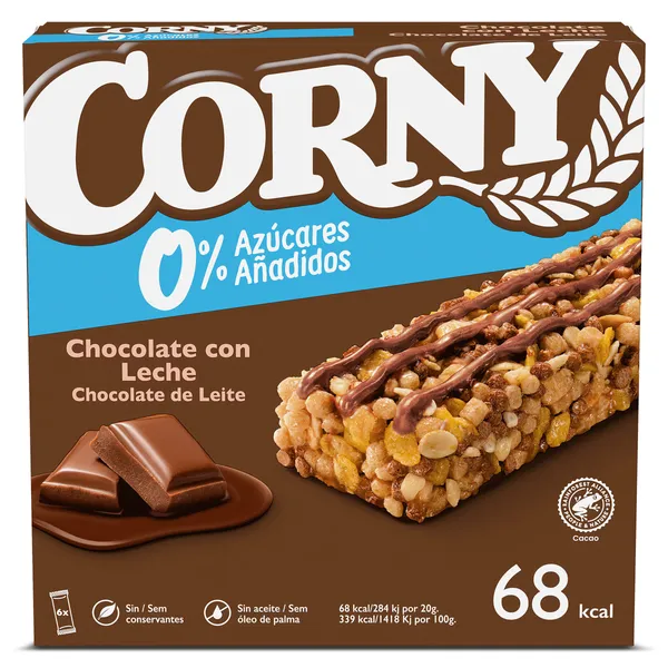 Barritas de cereales con chocolate con leche Corny 120 g 2