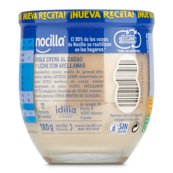 Crema de cacao y leche de avellanas dúo Nocilla bote 180 g 4