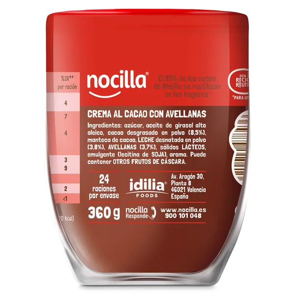 Crema de cacao con avellanas original Nocilla 360 g 4