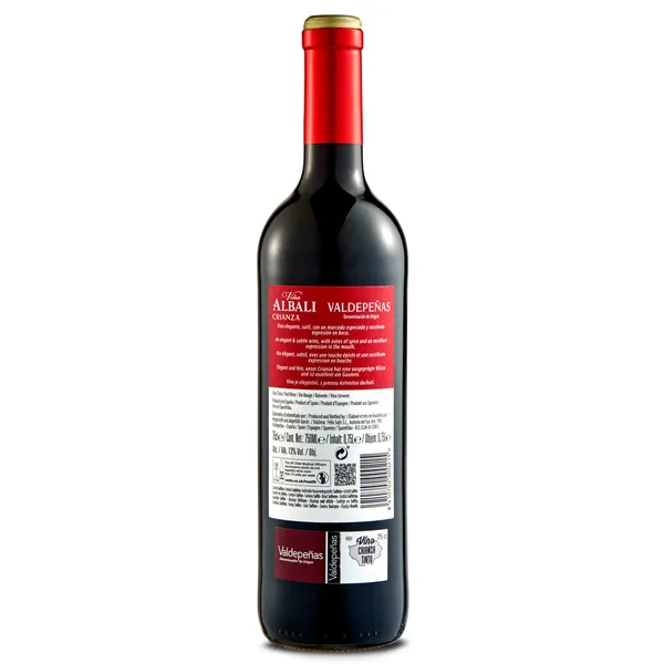 Vino tinto crianza D.O. Valdepeñas Viña Albalí botella 75 cl 2