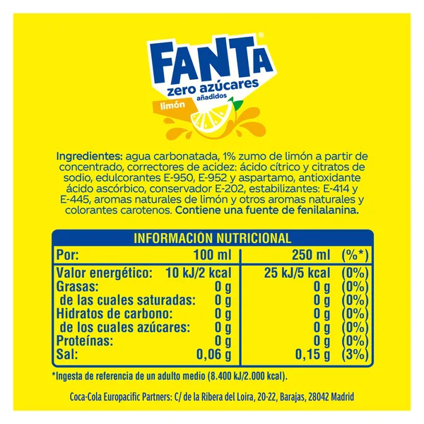 Fanta de limón zero 2 L 3