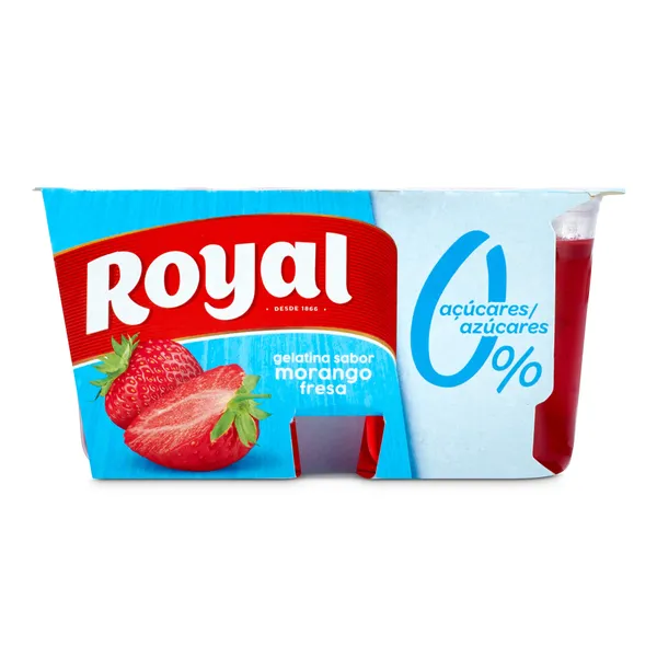 Gelatina sabor fresa sin azúcar Royal 4 x 90 g 2