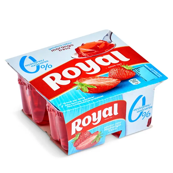 Gelatina sabor fresa sin azúcar Royal 4 x 90 g 3