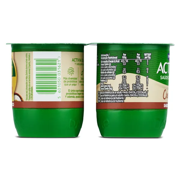 Bífidus cremoso sabor coco Activia pack 4 x 115 g 3